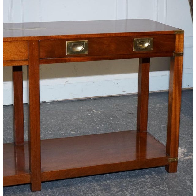 Vintage Military Campaign Console Table by London Kennedy for Harrods For Sale - Image 6 of 18
