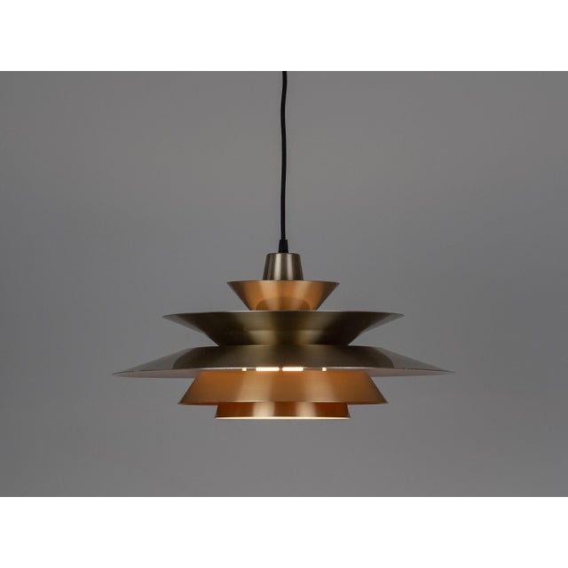 Vintage Swedish Pendant Lamp by Carl Thore for Granhaga Metallindustri, 1960s For Sale - Image 4 of 15