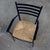 Mid-20th Century Italian MCM Ladderback Armchair Black Frame With Rush Seat Manner of Gio Ponti For Sale - Image 6 of 18