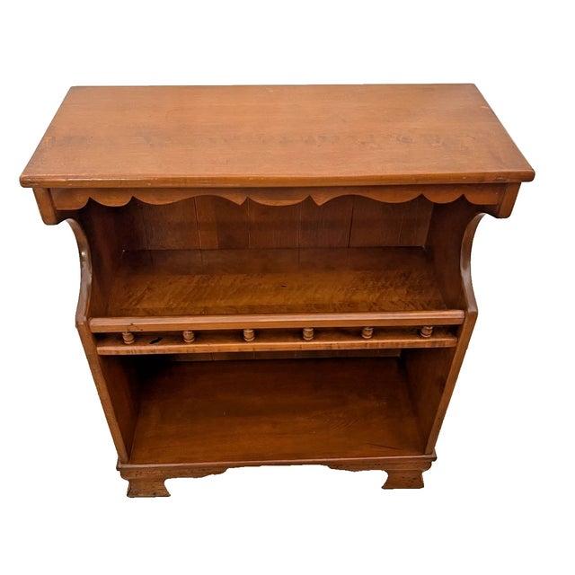 Farmhouse Vintage Bookcase Display Traditional Farmhouse Style Solid Maple Two Shelves For Sale - Image 3 of 11