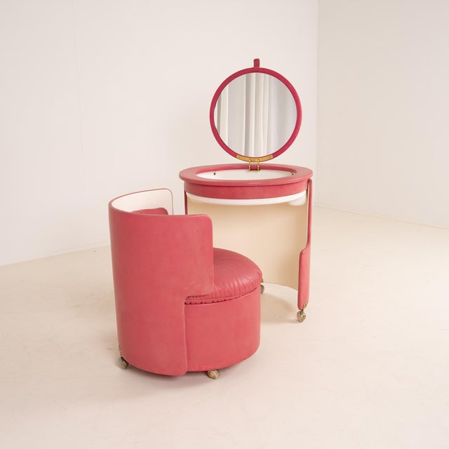 Dilly Dally Vanity Table by Luigi Massoni for Poltrona Frau, 1960s, Set of 2 For Sale - Image 3 of 16