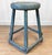 Antique Primitive Farmhouse Blue Wood Round Barn Milking Stool For Sale - Image 6 of 8