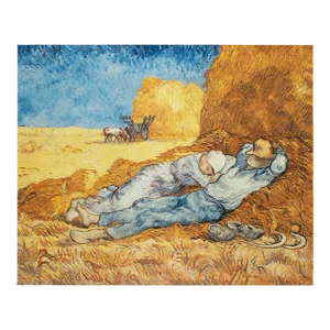 2008 After Van Gogh "Noon: Rest From Work (After Millet)", First Edition German Poster