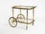 Maison Jansen Neoclassical Brass Bar Cart with Glass Trays from Maison Jansen, 1960s For Sale - Image 4 of 18