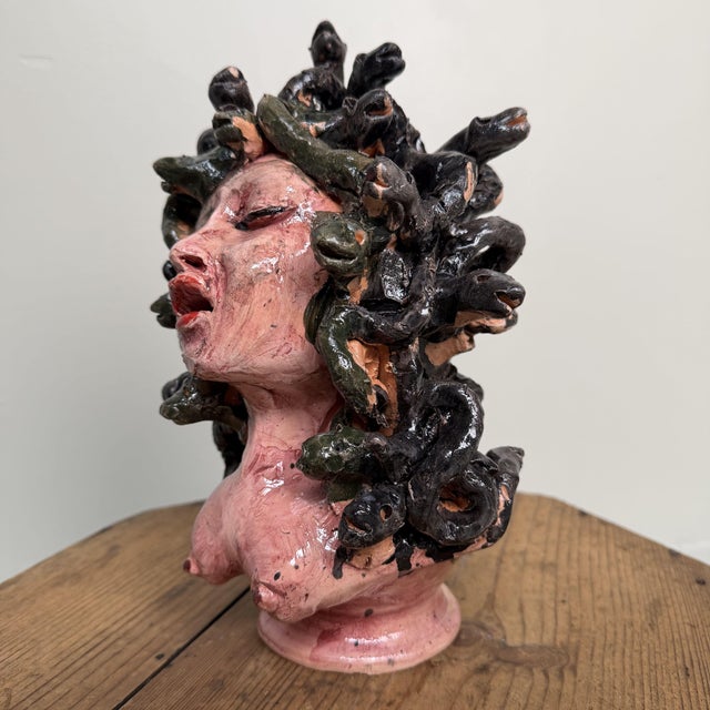 Ceramic Medusa Bust by Gennaro Condurso, Italy, 2010s For Sale - Image 9 of 16