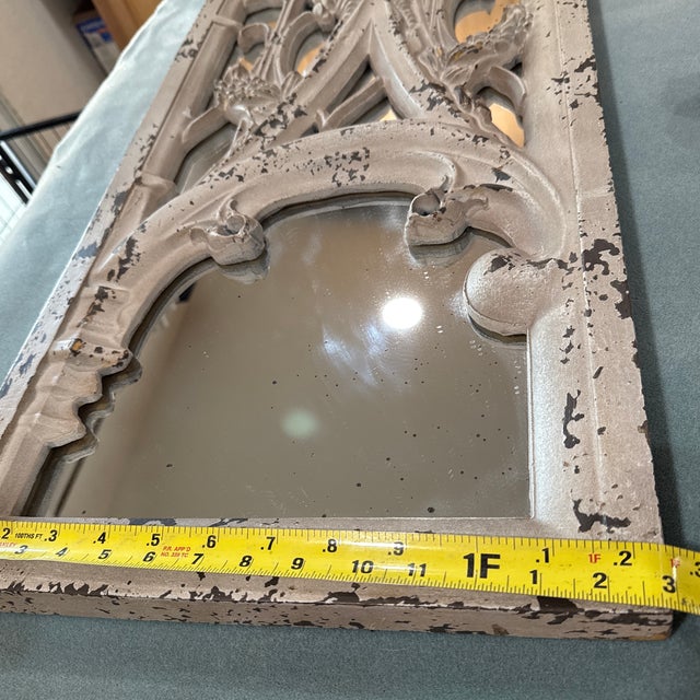 Vintage Gothic Mirror For Sale - Image 9 of 11