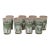 Set of 8 Vintage Jeannette Hellenic Greek Glass Tumblers For Sale