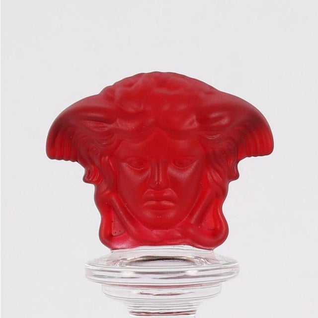 Red Vintage Glass Bottle Stopper by Rosenthal for Versace For Sale - Image 8 of 18