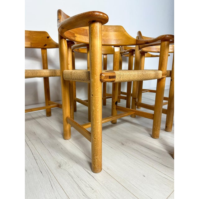 Vintage Danish Pine Dining Chairs by Rainer Daumiller, 1970s, Set of 6 For Sale - Image 4 of 13