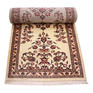 Middle Eastern Hand-Knotted Saroug Runner Rug For Sale