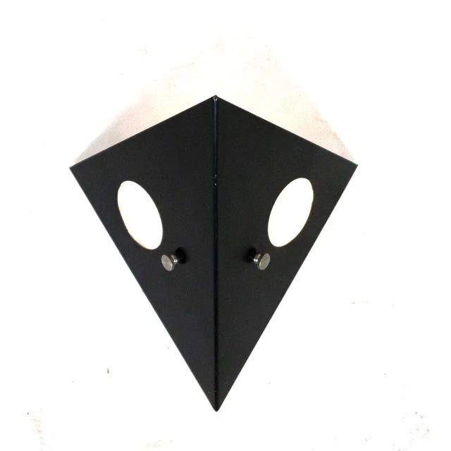 Black Metal Night Owl Wall Lamp from Raak, Netherlands, 1960s For Sale - Image 6 of 6