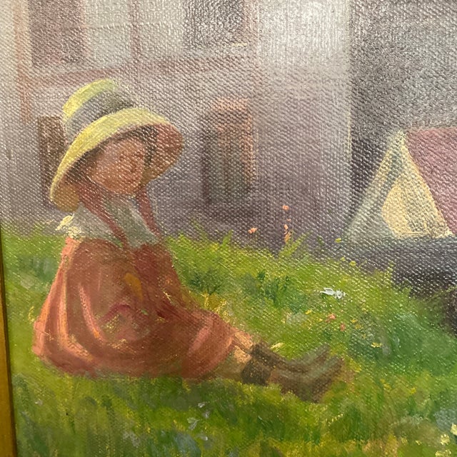 1914 Oil Painting by French Painter G. Gregoire For Sale - Image 11 of 12