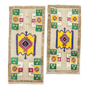 Late 20th Century Funky Pair of Turkish Rugs