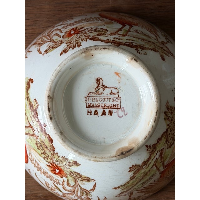 19th Century Petrus Regout “Haan” Rooster Bowl, Maastricht Holland For Sale In New York - Image 6 of 10