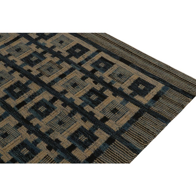 Not Yet Made - Made To Order Rug & Kilim's Scandinavian Style Kilim Rug in Blue and Beige-Brown Geometric Pattern - 6'x9' For Sale - Image 5 of 7
