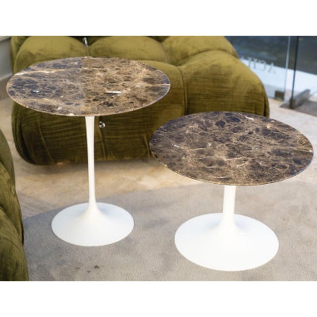 Mid-Century Modern Tulip Side Table with Marble Top by Eero Saarinen for Knoll For Sale - Image 3 of 7