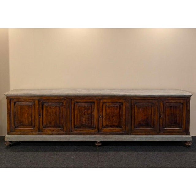 6-Door Sideboard in Pine, Late 19th Century For Sale - Image 5 of 6