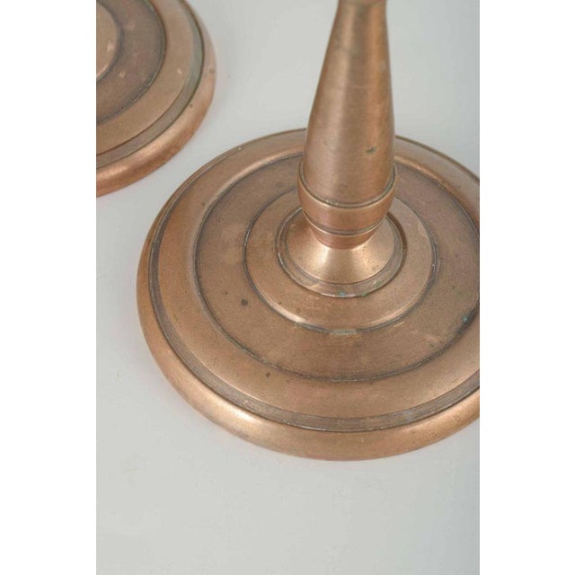 Art Deco Brass Candlesticks from CAWA, Denmark, 1940s, Set of 2 For Sale - Image 3 of 5