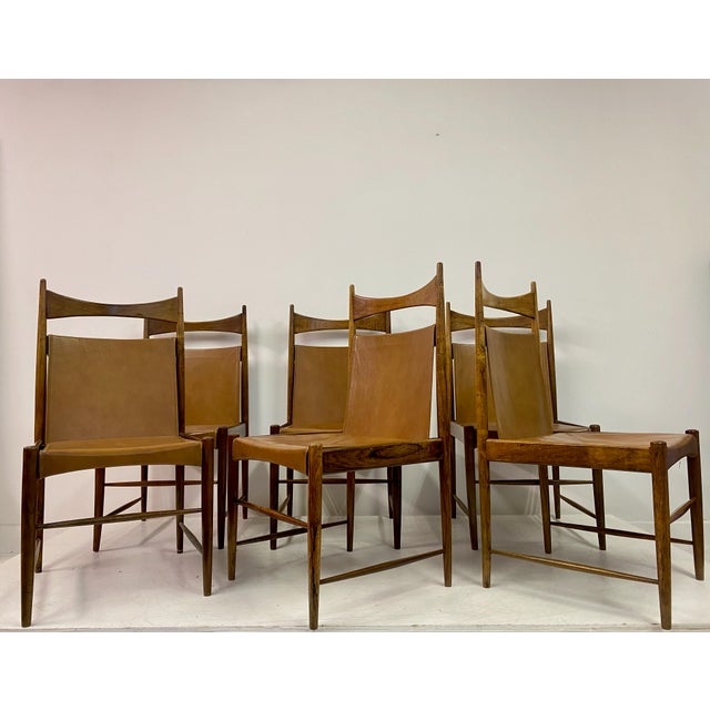 Leather Dining Chairs by Sergio Rodrigues, Set of 6 For Sale - Image 11 of 14