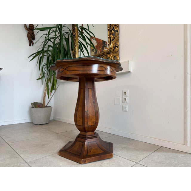 Biedermeier Table in Marquetry For Sale - Image 14 of 14