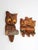 Mid-Century Carved Wood Owl Wall Hangings Set For Sale - Image 4 of 9