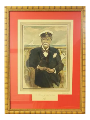 Sir Thomas J. Lipton C1931 Lithograph by Gordon Ross