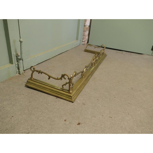 Very Pretty Victorian Art Nouveau Brass Fender This is a Beautifully Designed Victorian Brass Fender it has superb Art...
