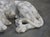 Italian Volterra Alabaster Sleeping Hound Sculpture – Bardiglio Grey, 20th C. For Sale - Image 4 of 14