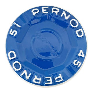 Vintage French Pernod Ceramic Ashtray Catchall For Sale