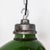 Green Enamelled Cast Top Pendant Lamps from GEC, 1940s, Set of 2 For Sale - Image 4 of 10