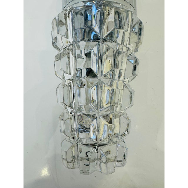 French 1970s Space Age Othr Crystal Mid Century Wall Lights - A Pair For Sale - Image 10 of 12