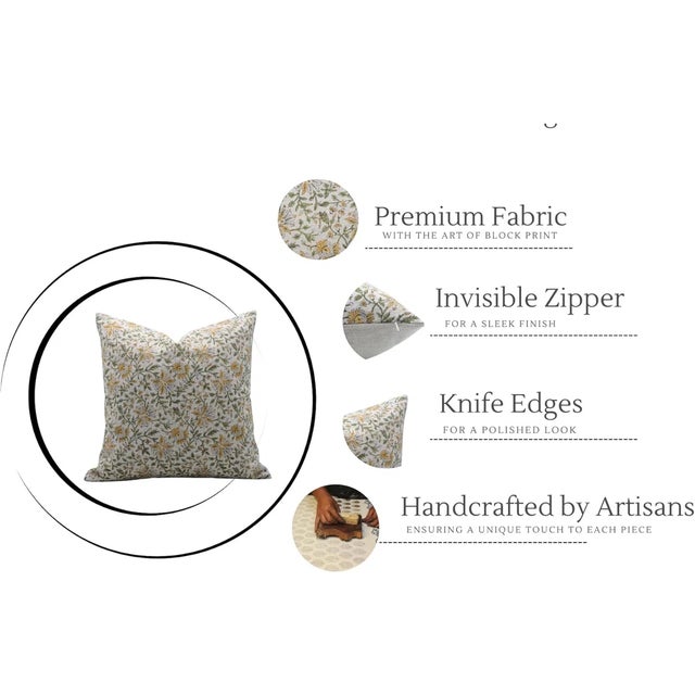 Fabdivine Modern Home Decor Cushion Cover 14x14 Inch Neerabel For Sale - Image 4 of 4