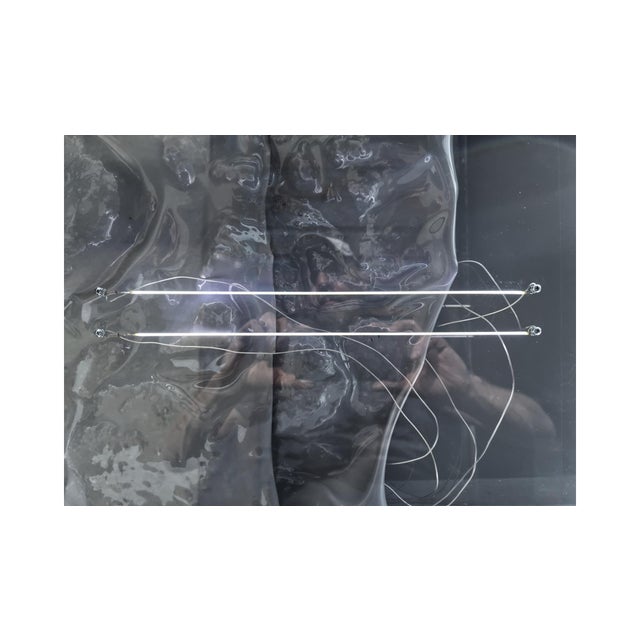 Metal Light Sculpture Groundlines Lost Surface by Joachim Ramin for Early Light For Sale - Image 7 of 8