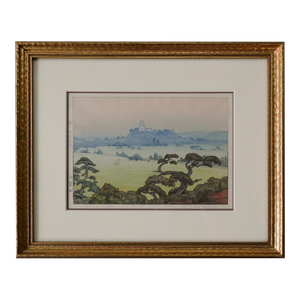 Mid 20th Century Toshi Yoshida Shirasagi Castle Japanese Woodblock
