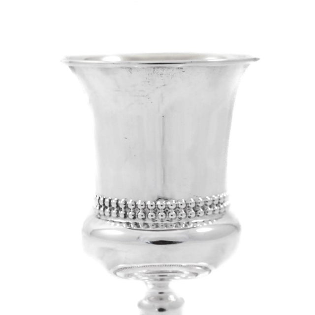 Mid-Century Modern Sterling Silver Kiddush Set - A Pair For Sale - Image 3 of 7
