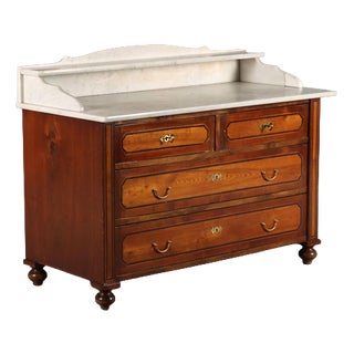 Antique Chest of Drawers in Mahogany and Ebony, Italy, 20th Century For Sale