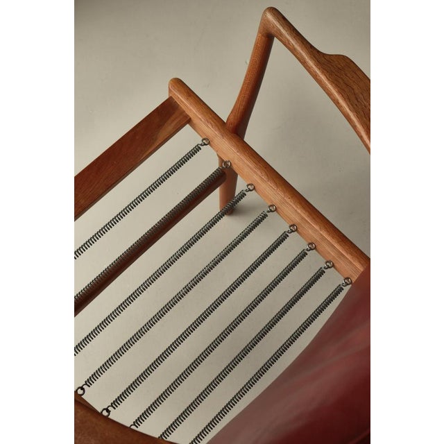Scandinavian Modern AP-16 Lounge Chair in Oak and Leather attributed to Hans J. Wegner for A.P. Stolen, 1950s For Sale - Image 17 of 18