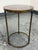 Sculpture Materials Vintage Penn Shell Mosaic Top + Metal Nesting Tables, Pair For Sale - Image 7 of 12