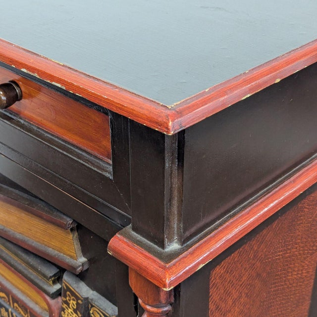 Brown Faux Book Front Cabinet For Sale - Image 8 of 11