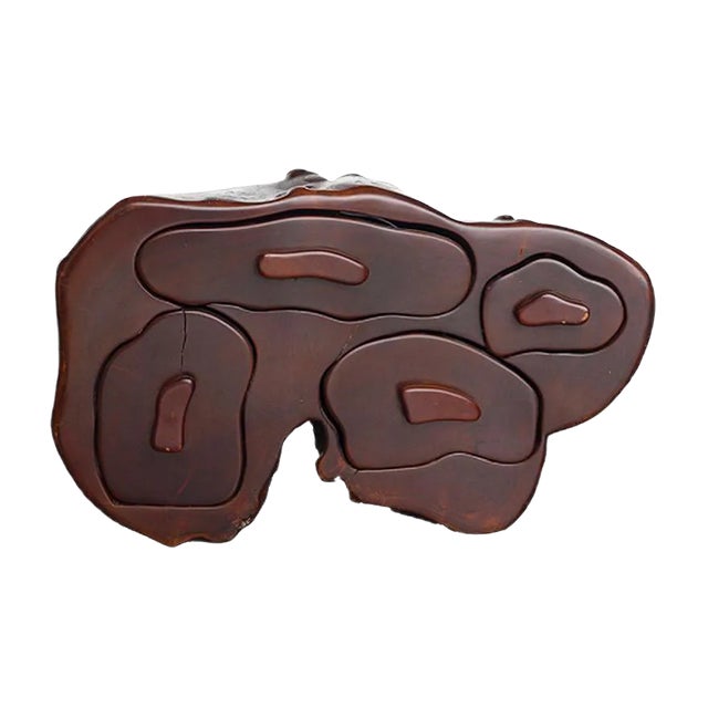 French Wooden Jewellery Box by Le Jardin D'Eden, 1970s For Sale