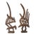 Early 20th Century Bamana Chi Wara Antelope Headcrest Pair Mali For Sale