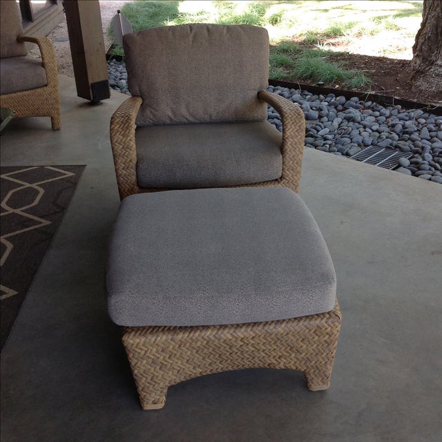 Brown Jordan Havana Outdoor Lounge Chair & Ottoman Chairish