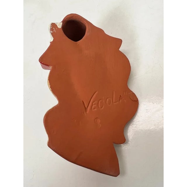 Vintage Ceramic Wall Masks of Young Women, 1960s, Set of 2 For Sale - Image 11 of 13