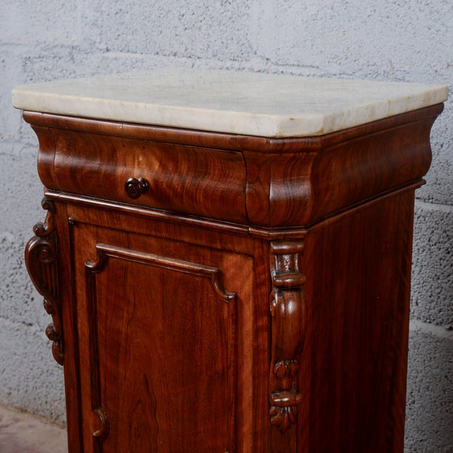 19th Century Antique Carved Bedside Tables, 1800s, Set of 2 For Sale - Image 5 of 13