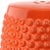 Deeply textured to simulate the look of ostrich skin, the orange glazed ceramic indoor-outdoor garden stool is eye...