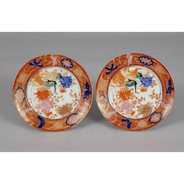 Chinese 19th Century Pair Chinese Porcelain Peacock Plates For Sale - Image 3 of 7