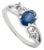 Dainty 0.75 Carat London Blue Topaz & Diamond Ring With 925 Sterling Silver Gift for Women - Size 6.5 For Sale