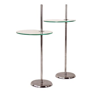 Vintage German Height Adjustable Side Tables, 1935, Set of 2 For Sale