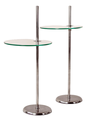 Vintage German Height Adjustable Side Tables, 1935, Set of 2