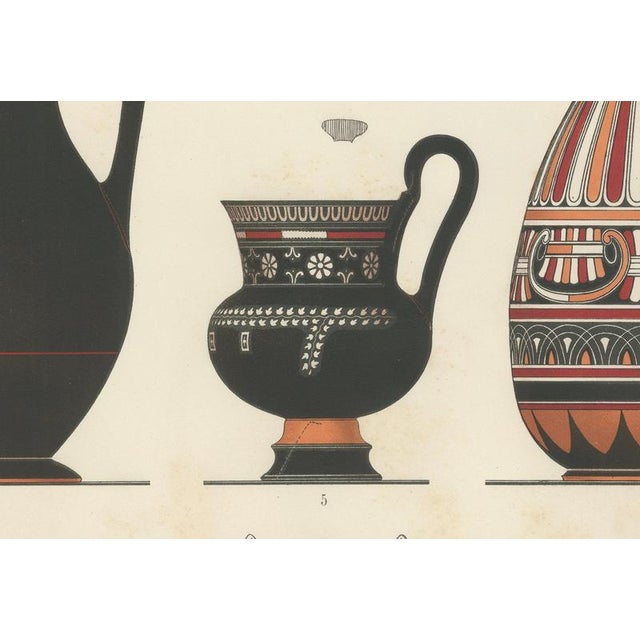 Late 19th Century Albert Genick, Greek Jugs with Winged Figure, 1883, Lithograph For Sale - Image 5 of 9